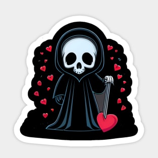 Valentine Grim Reaper Sticker